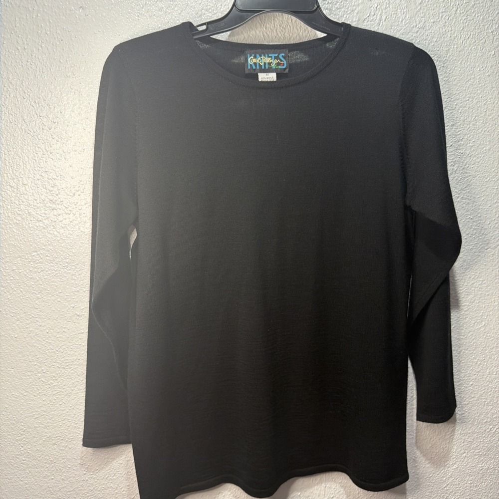 Vintage KNITS Crew Neck Minimalist Pullover Top M